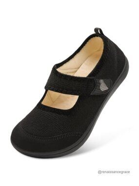 Womens Wide Diabetic Slippers Adjustable House Shoes Non-Slip Indoor Outdoor